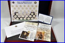 The Franklin Mint U. S. PRESIDENT DOLLAR COIN COLLECTION 24Kt Gold Plated Edition