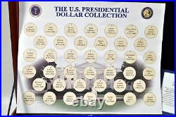 The Franklin Mint U. S. PRESIDENT DOLLAR COIN COLLECTION 24Kt Gold Plated Edition