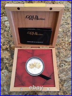 The Gold Leaf Collection 2014 Maple Leaves 1 oz. 999 Silver Coin $10 Samoa