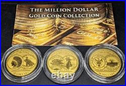 The Million Dollar Gold Coin Collection Three 1/100th oz Gold US Type Coins
