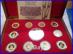 The PANDA PRESTIGE GOLD AND SILVER COLLECTION 1982-1992 (11 Coin Set) #21/99