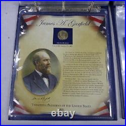 The Presidential Dollar Coin Collection Vol 1 & 2 36 Panels Washington to LBJ