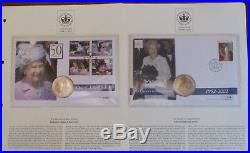 The Queen's Golden Jubilee Collection. RARE. 10 x coin, 10 x stamp covers, 1952-2002