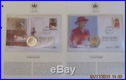 The Queen's Golden Jubilee Collection. RARE. 10 x coin, 10 x stamp covers, 1952-2002