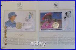 The Queen's Golden Jubilee Collection. RARE. 10 x coin, 10 x stamp covers, 1952-2002