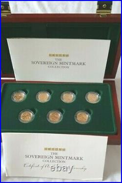 The Sovereign Mintmark Collection 7 Full Sovereign Set By Royal Mint With Coa