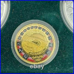 The Sydney 2000 Olympic Coin Collection Three Coin Set Gold and Silver Proof