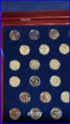 The U. S. Presidential Dollar Collection 24 Karat Gold Edition Franklin Mint