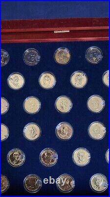 The U. S. Presidential Dollar Collection 24 Karat Gold Edition Franklin Mint