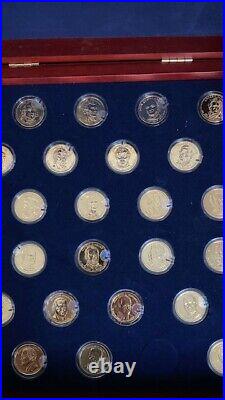 The U. S. Presidential Dollar Collection 24 Karat Gold Edition Franklin Mint
