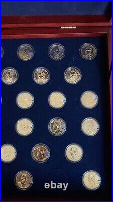 The U. S. Presidential Dollar Collection 24 Karat Gold Edition Franklin Mint