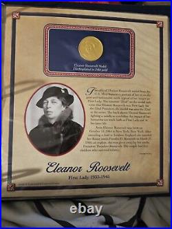 The United States First Ladies 24 Karat Gold Plated Medals Volume 41pc