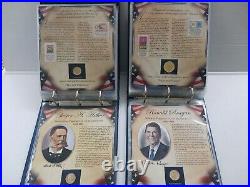 The United States Presidents Coin Collection Vol I &2 $1 Coins & 22k Gold Medals
