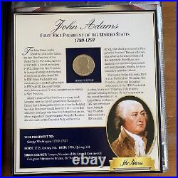 The United States Presidents Coin Collection Vol I &2 $1 Coins & 22k Gold Medals