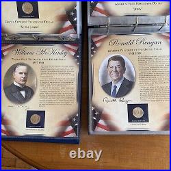 The United States Presidents Coin Collection Vol I &2 $1 Coins & 22k Gold Medals