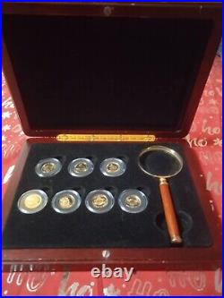 The seven wonders of the World gold coins. Rare collection