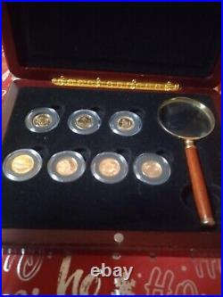 The seven wonders of the World gold coins. Rare collection
