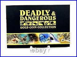 Tokelau 2012 5$ Deadly and Dangerous GOLD Coin Collection Set 6 Coins