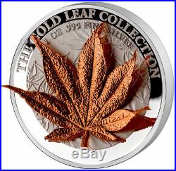 Tokelau 2017 5$ Gold Leaf Collection 3D Japanese Maple Leaf 1 Oz Silbermünze 7