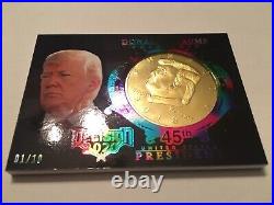 Trump Gold Coin 2020 2021 Rainbow 1/10 #tc5