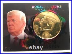 Trump Gold Coin 2020 2021 Rainbow 1/10 #tc5