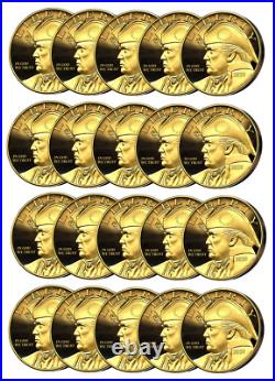 Trump Patriot Eagle Gold MAGA Collectible Coins 20 Coin Monster Bundle