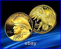 Trump Patriot Eagle Gold MAGA Collectible Coins 20 Coin Monster Bundle