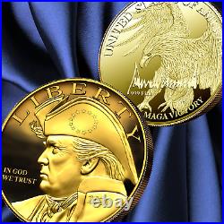 Trump Patriot Eagle Gold MAGA Collectible Coins 20 Coin Monster Bundle