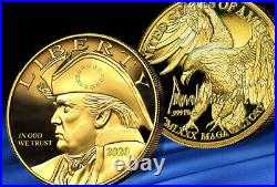 Trump Patriot Eagle Gold MAGA Collectible Coins 20 Coin Monster Bundle