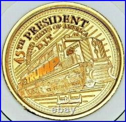Trump Train. 9999 PURE GOLD 1oz Coin Round Limited Edition #8 out of 45 total