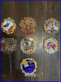 USN Challenge Coins COMPLETE Set Serial # 094. Seven Seas Series. MSD DEVGRU