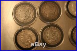 US Coin Collection Lot of 21 Silver Morgan and Peace Dollars plus More