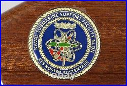 US Navy Connecticut Submarine Challenge Coin Plaque 9 coins total