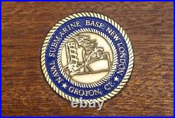 US Navy Connecticut Submarine Challenge Coin Plaque 9 coins total