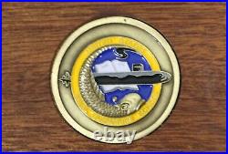 US Navy Connecticut Submarine Challenge Coin Plaque 9 coins total