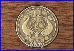 US Navy Connecticut Submarine Challenge Coin Plaque 9 coins total