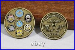 US Navy Connecticut Submarine Challenge Coin Plaque 9 coins total