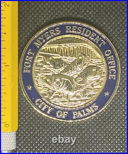 US Secret Service Fort Myers City Of Palms GOLD Resident Office Challenge Coin