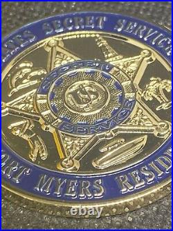 US Secret Service Fort Myers City Of Palms GOLD Resident Office Challenge Coin