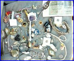 Ultimate Antique Junk Drawer Lot Coins Sterling And Gold