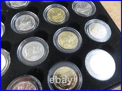 Ultimate Nickel Coin Collection 24k Gold Clad Color Presentation Display Box