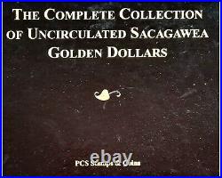 Uncirculated Sacagawea Gold Dollars & Stamp Lot in Collectible 18 coin lot