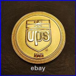 United Parcel Service UPS Four Golden Medals Rare All UPS Logos Coins