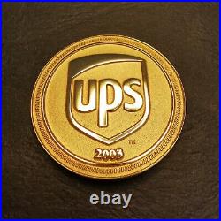 United Parcel Service UPS Four Golden Medals Rare All UPS Logos Coins