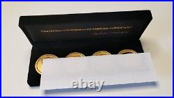 United Parcel Service UPS Four Golden Medals Rare All UPS Logos Coins