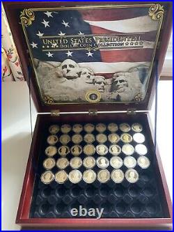 United States Presidential $1 PROOF Gold Coin Collection in Wooden Case