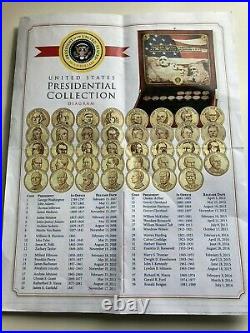 United States Presidential $1 PROOF Gold Coin Collection in Wooden Case