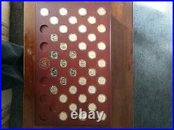 United States Presidential $1 set display case Danbury Mint, uncirculated coins