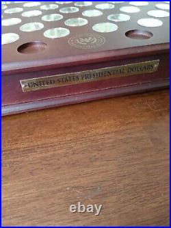 United States Presidential $1 set display case Danbury Mint, uncirculated coins