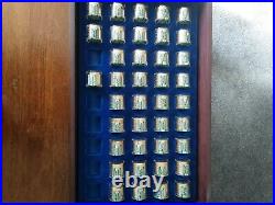 United States Presidential $1 set display case Danbury Mint, uncirculated coins